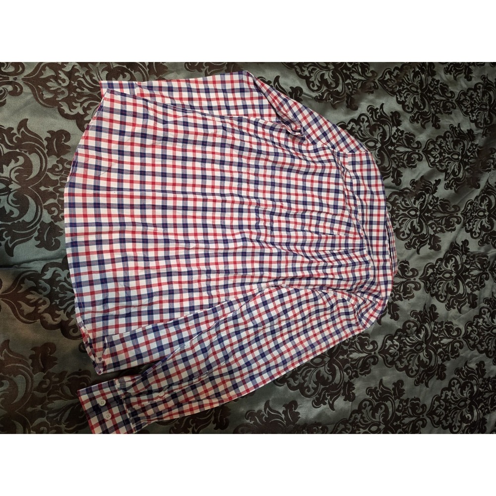 Men's Classic Gingham Long Sleeve Button Down Shirt Large - Picture 3 of 3